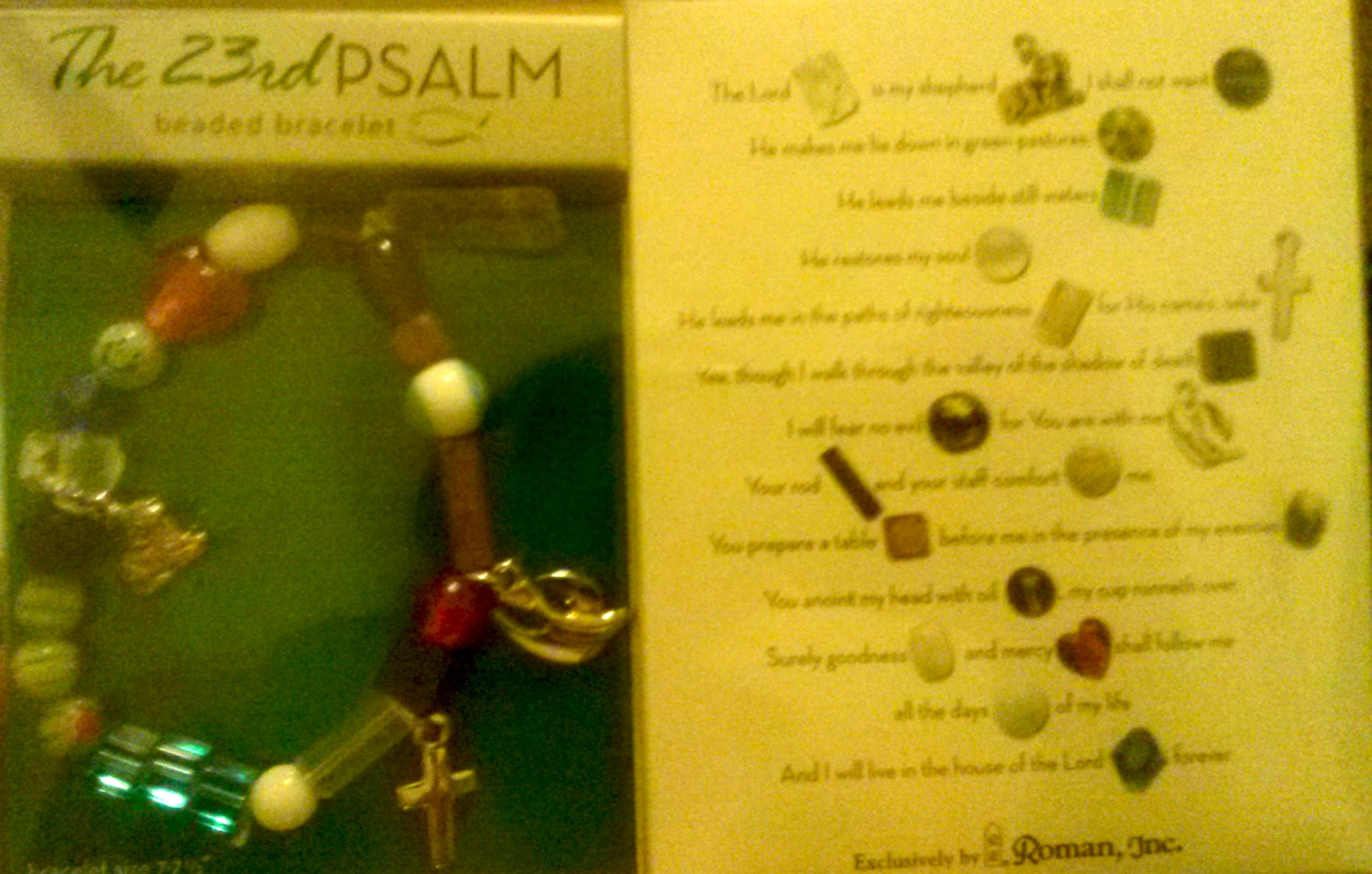 23rd Psalm Beaded Bracelet
