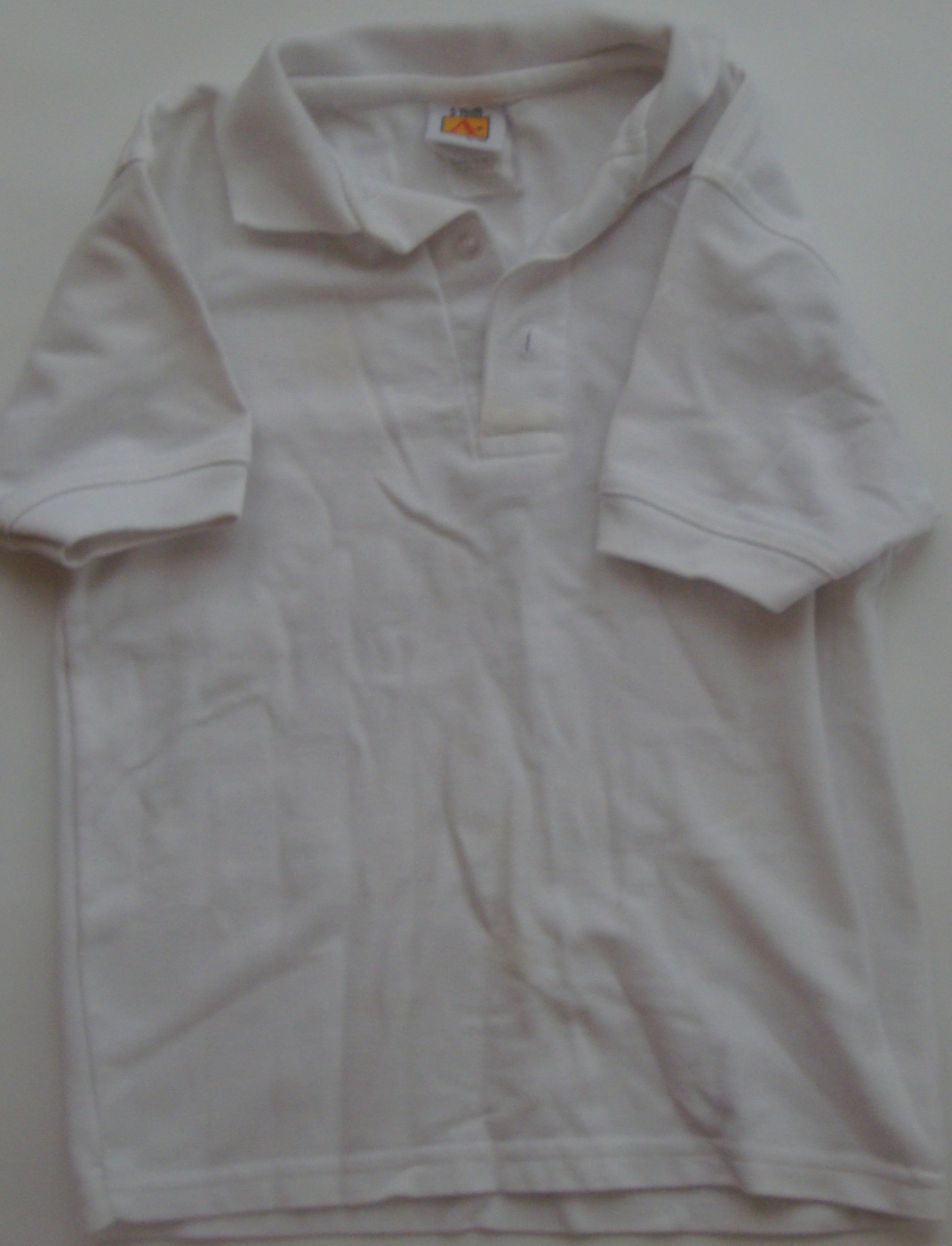 A+ White Short Sleeve Polo