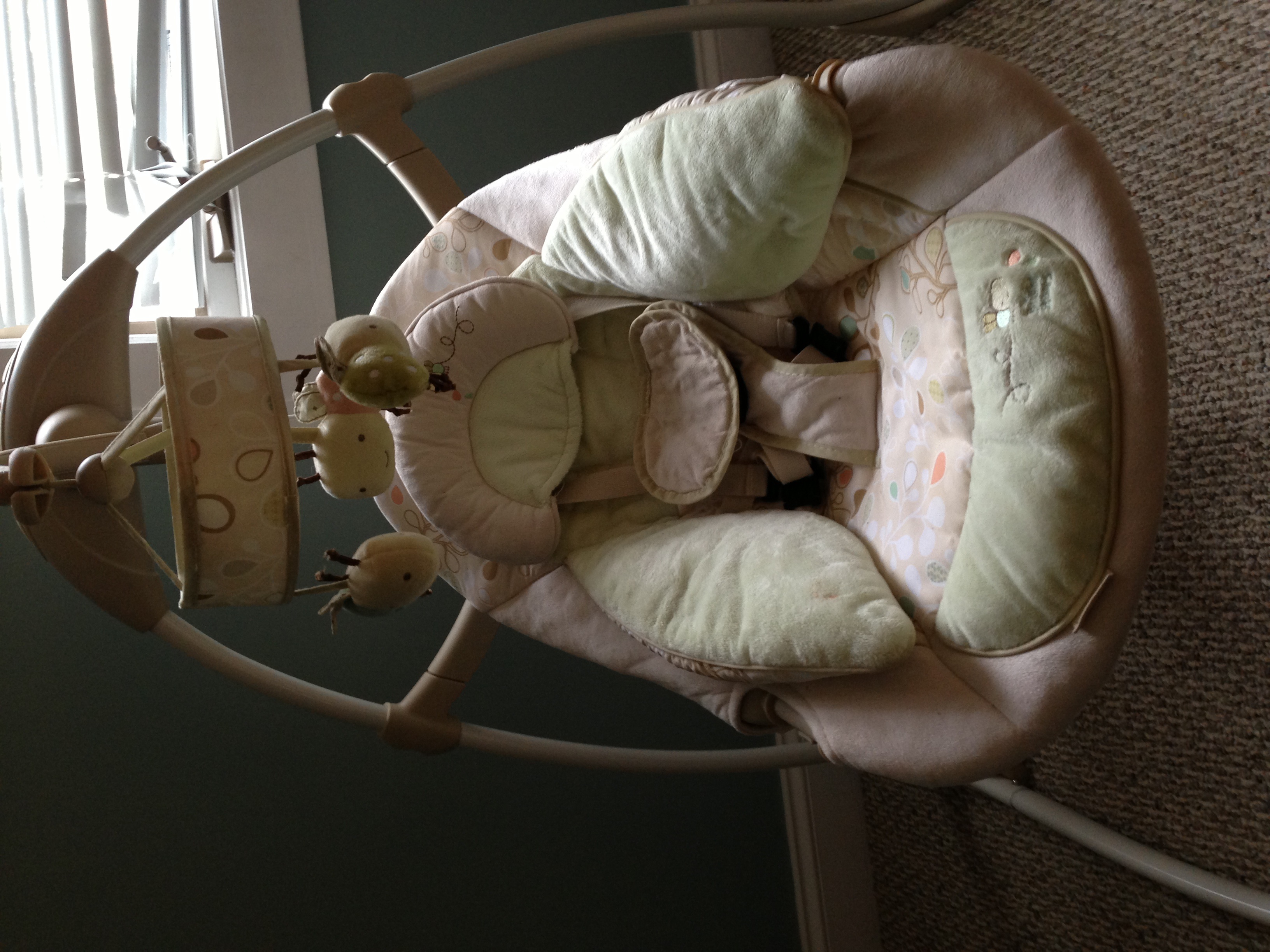 Baby swing and matching bouncer