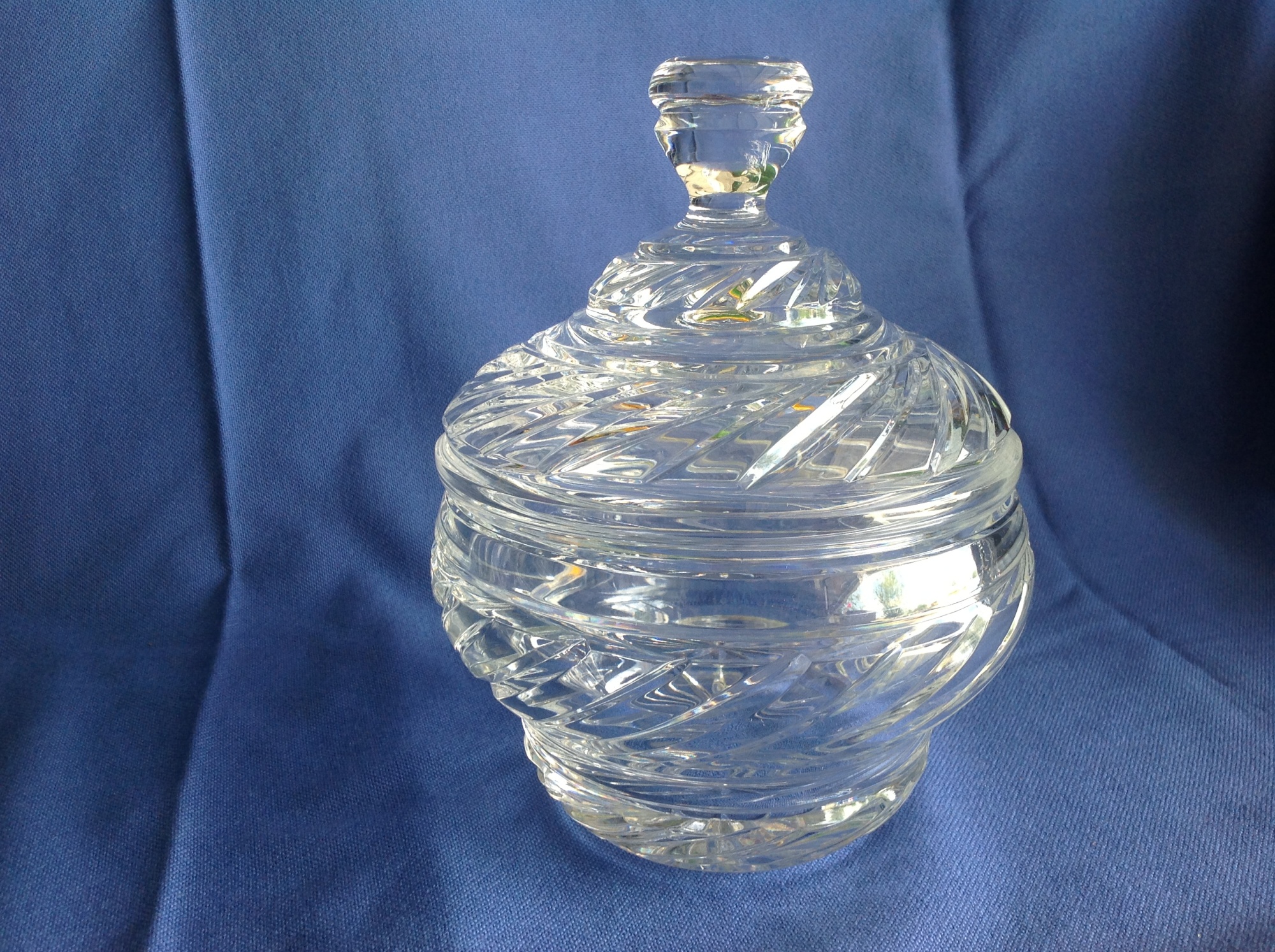 Lead Crystal  Candy Dish with lid