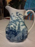 Liberty Blue \"Old North Church\" pitcher