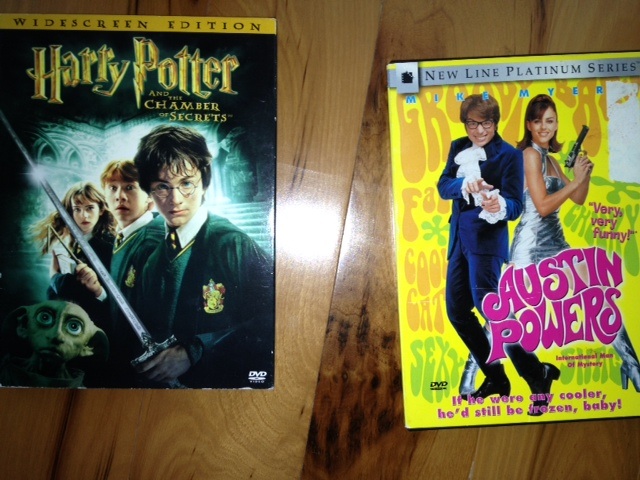 DVDs harry Potter, Austin Powers