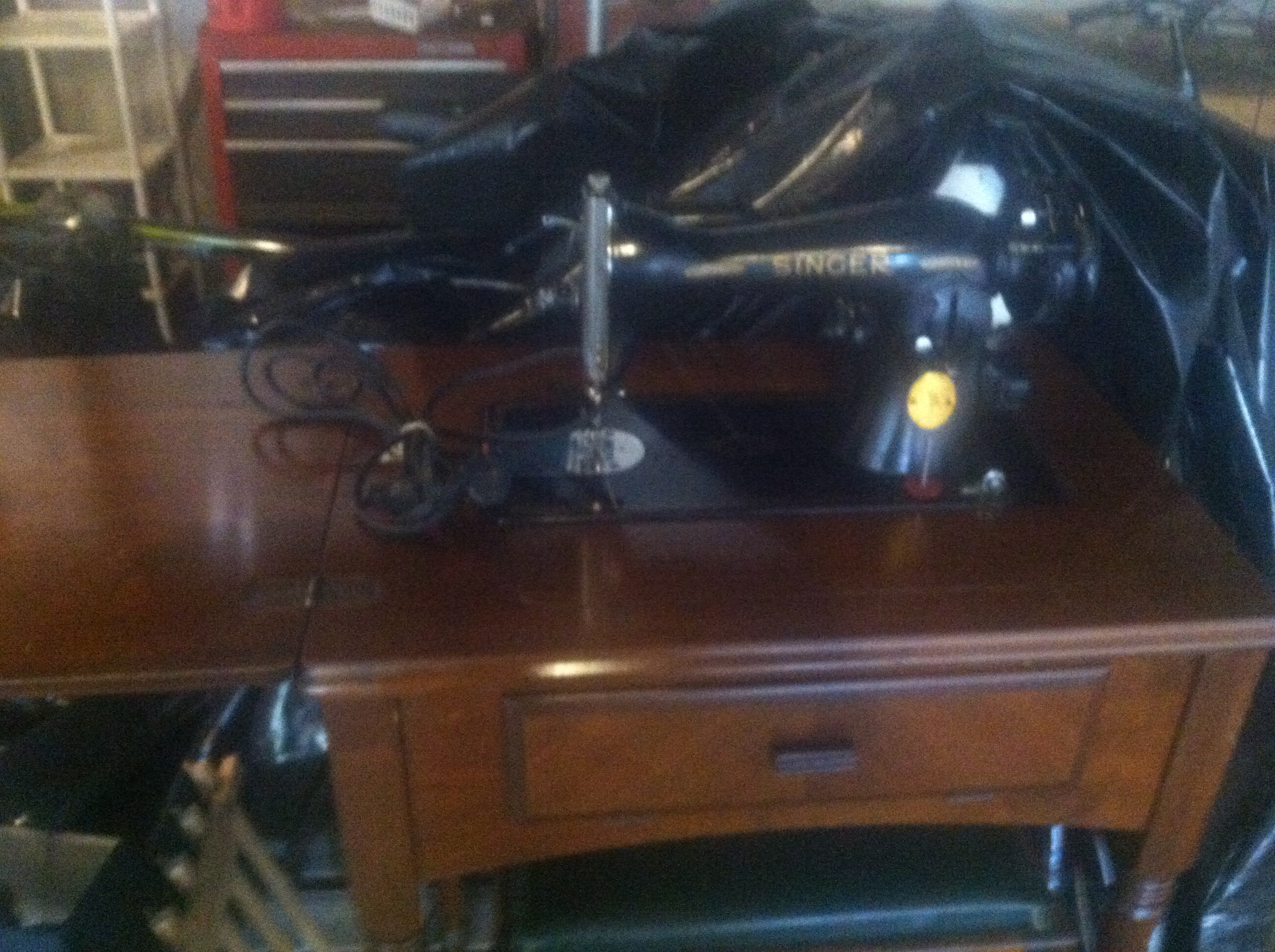 Singer Vintage Sewing Machine & Stool