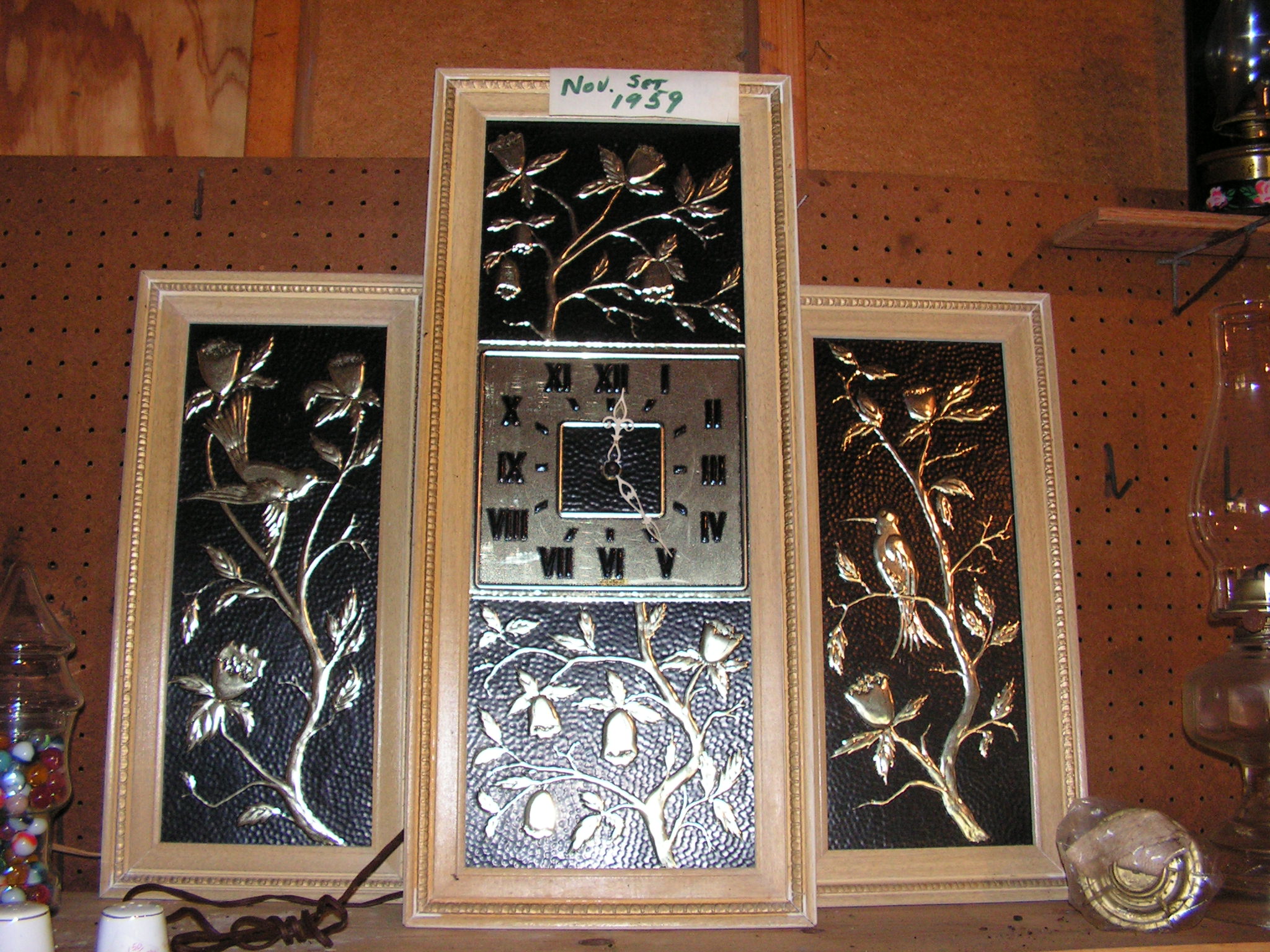 3 piece Novelty Set in wood frames