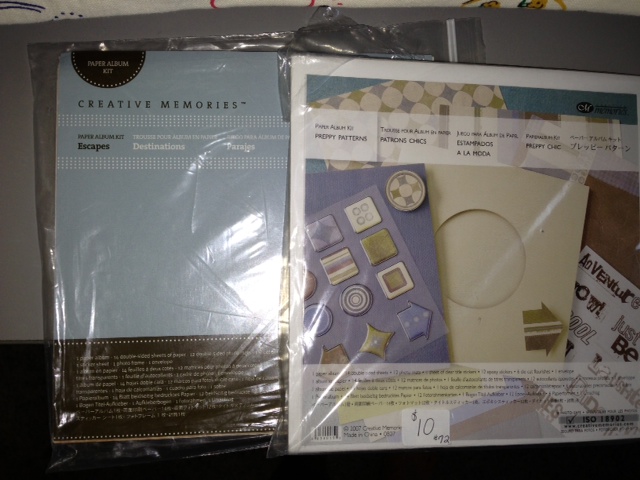 TWO Creative Memories 8x8 paper album kits