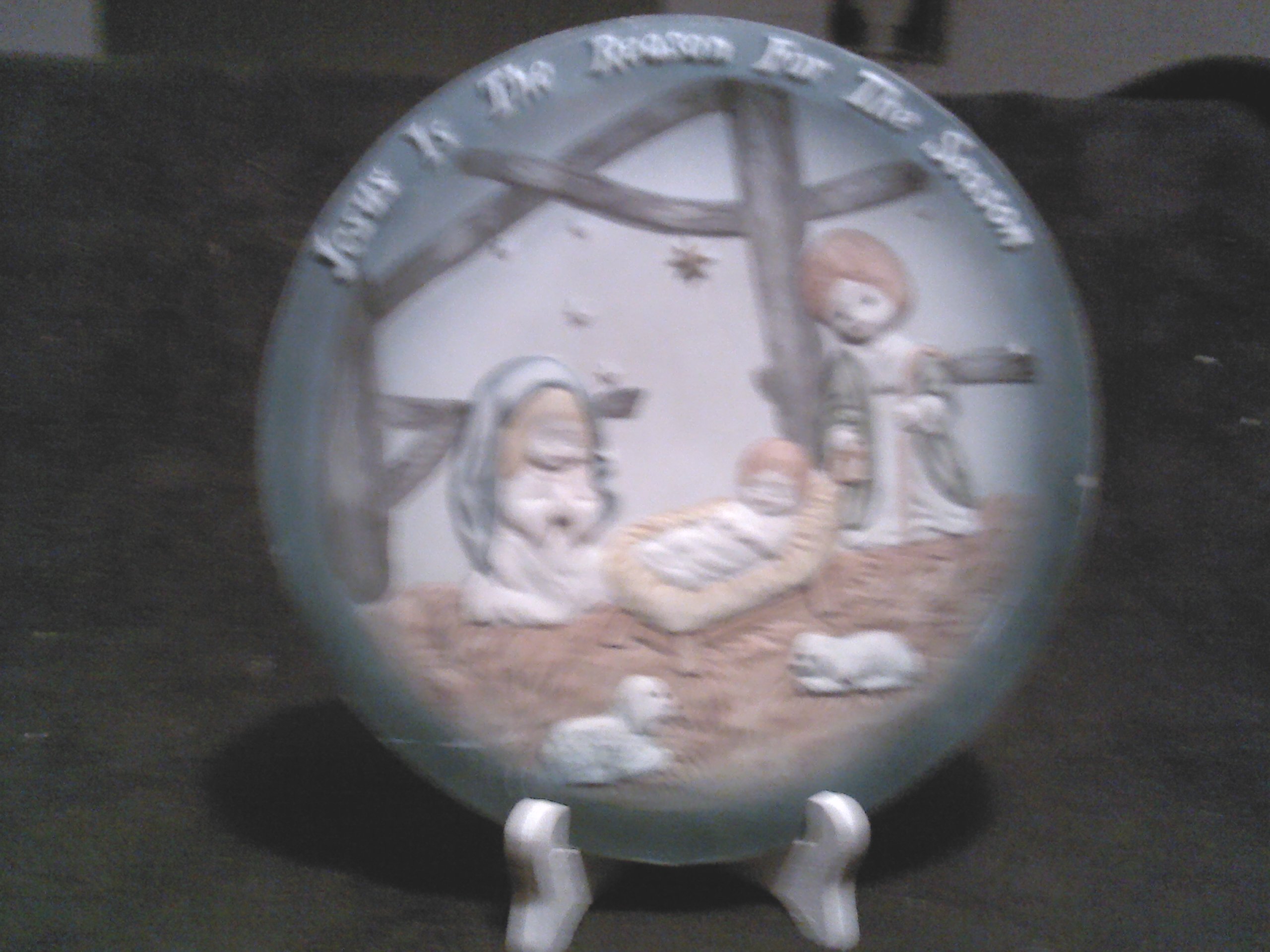 Jesus in the Manger Decorative Plate