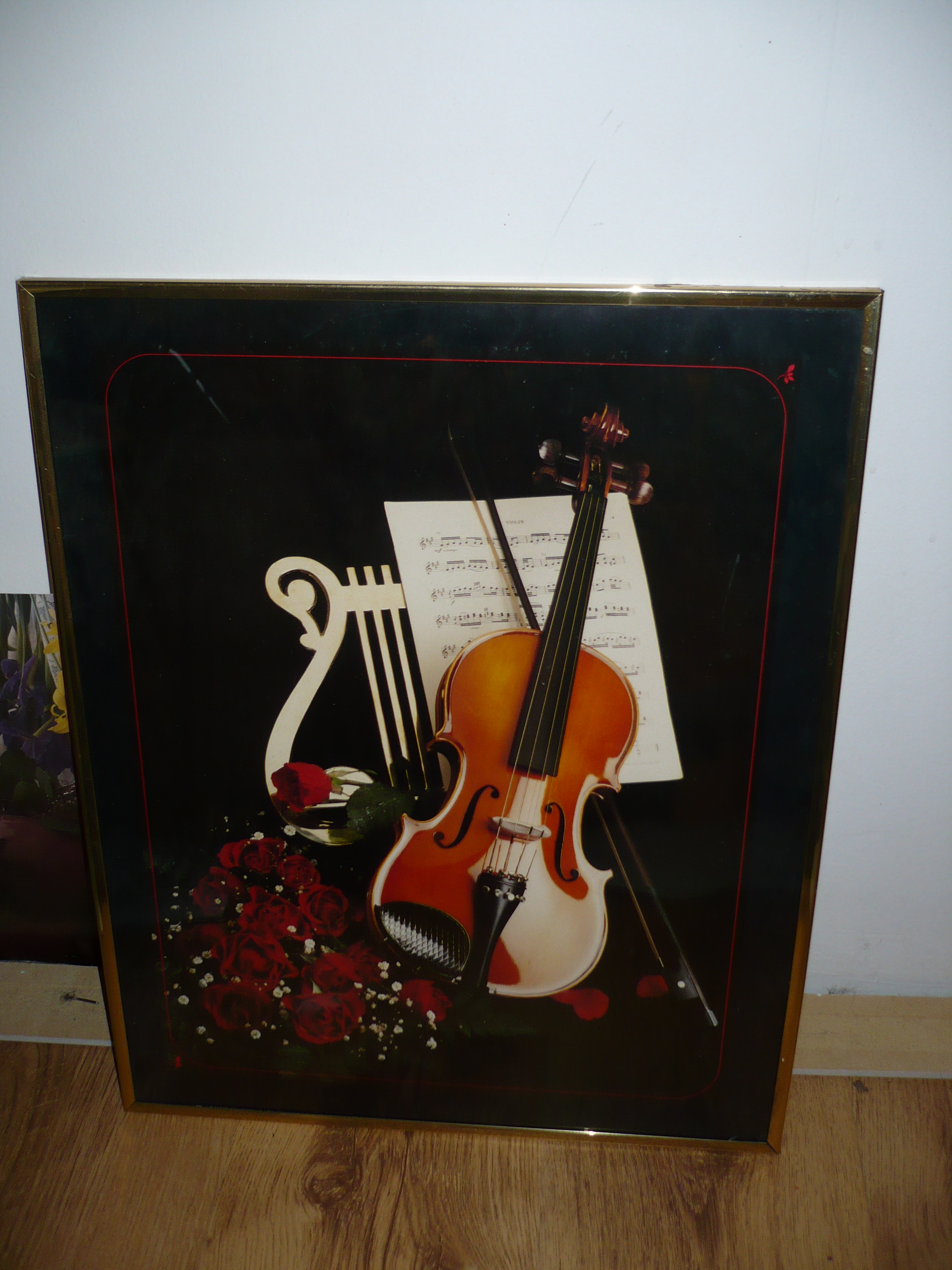 Framed Violin Picture