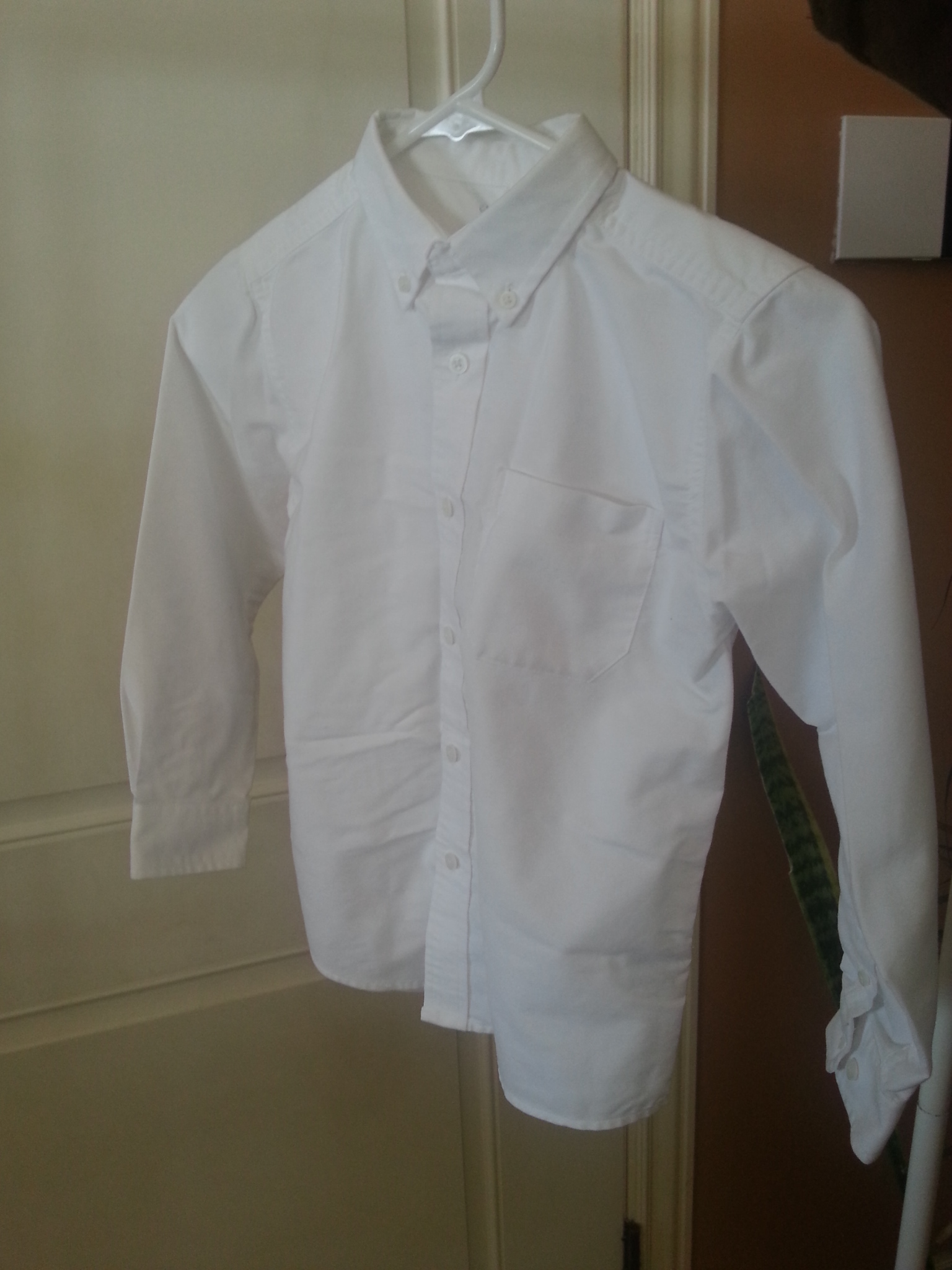 White long sleeve boys dress shirt size sm 6-7