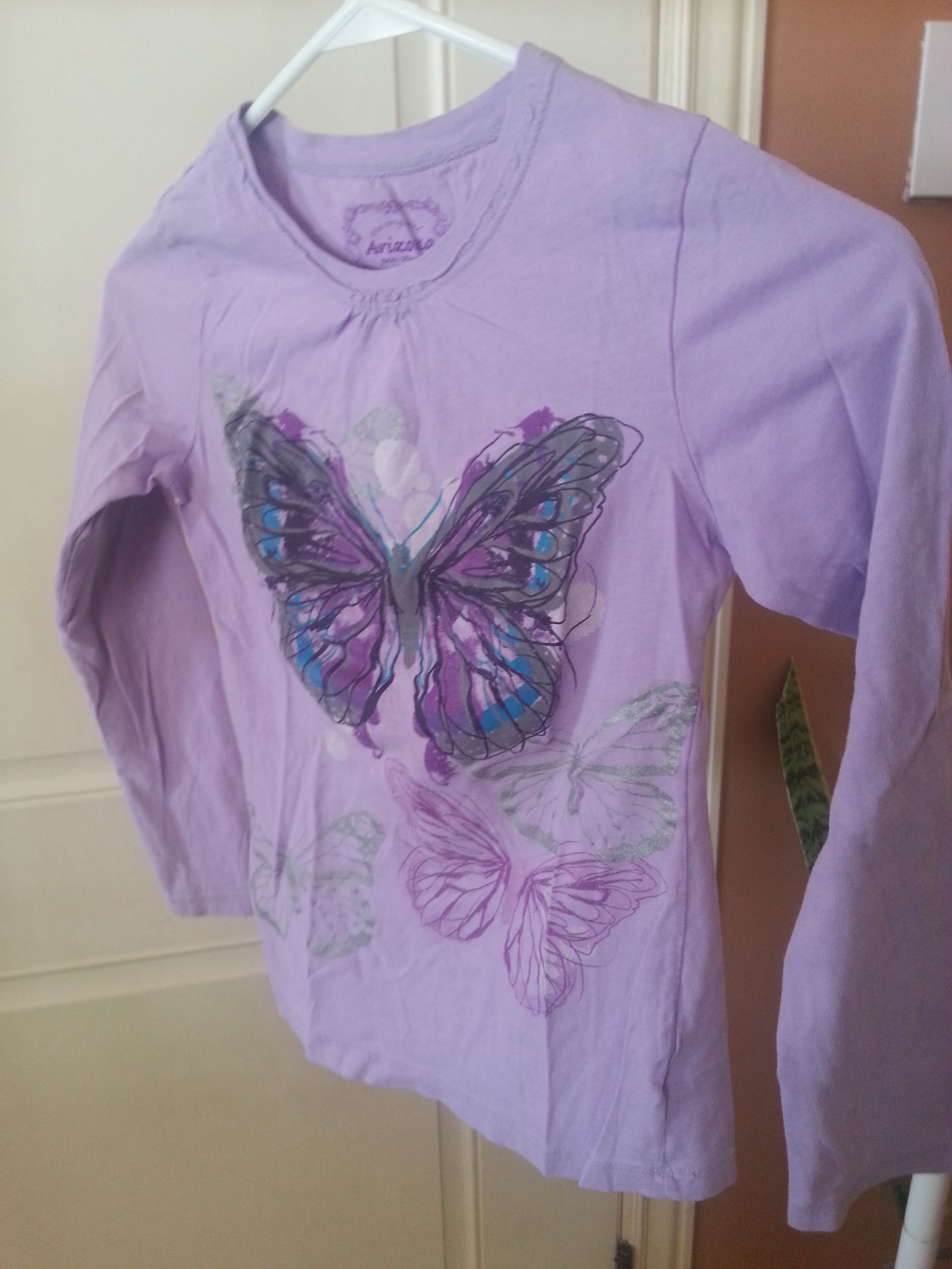 Purple Butterfly Shirt Size M 10-12
