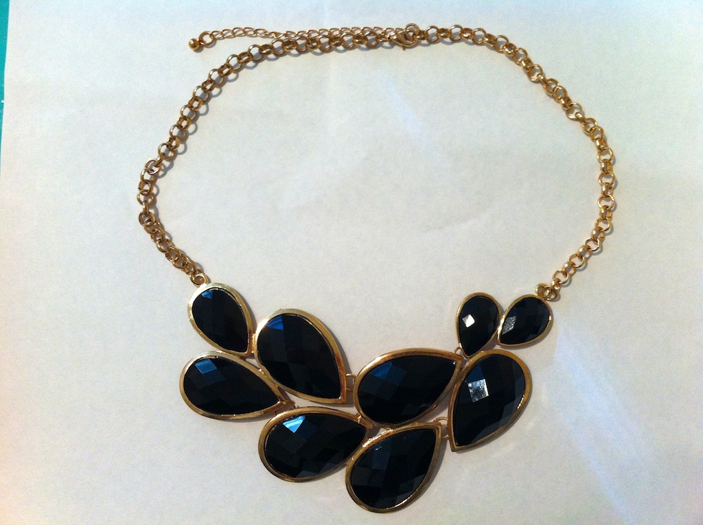 Charming Charlie\'s Black and Gold Necklace