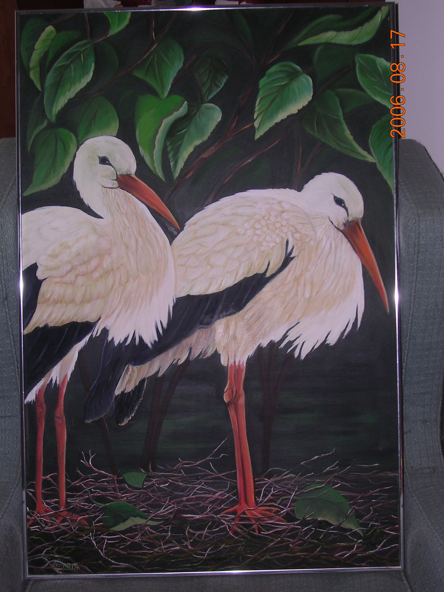 Painting A Pair of Egrets