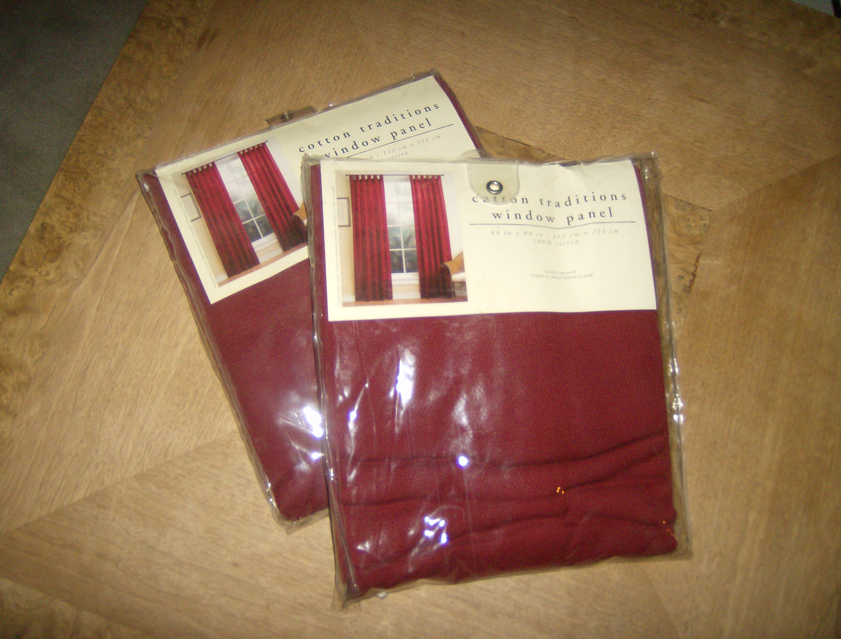 Oxblood Colored Window Panels - New in Package from Pier 1!