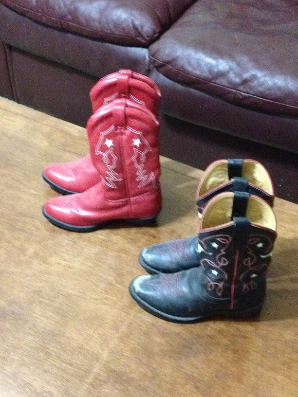 Childrens Cowboy Boots - Black - Size 12.5