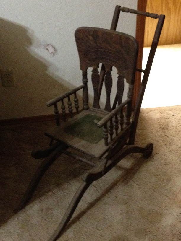 Victorian Antique Baby Stroller & High Chair From the 1800\'s