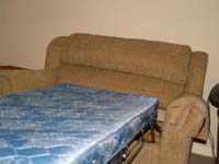 Love Seat turns Twin Bed