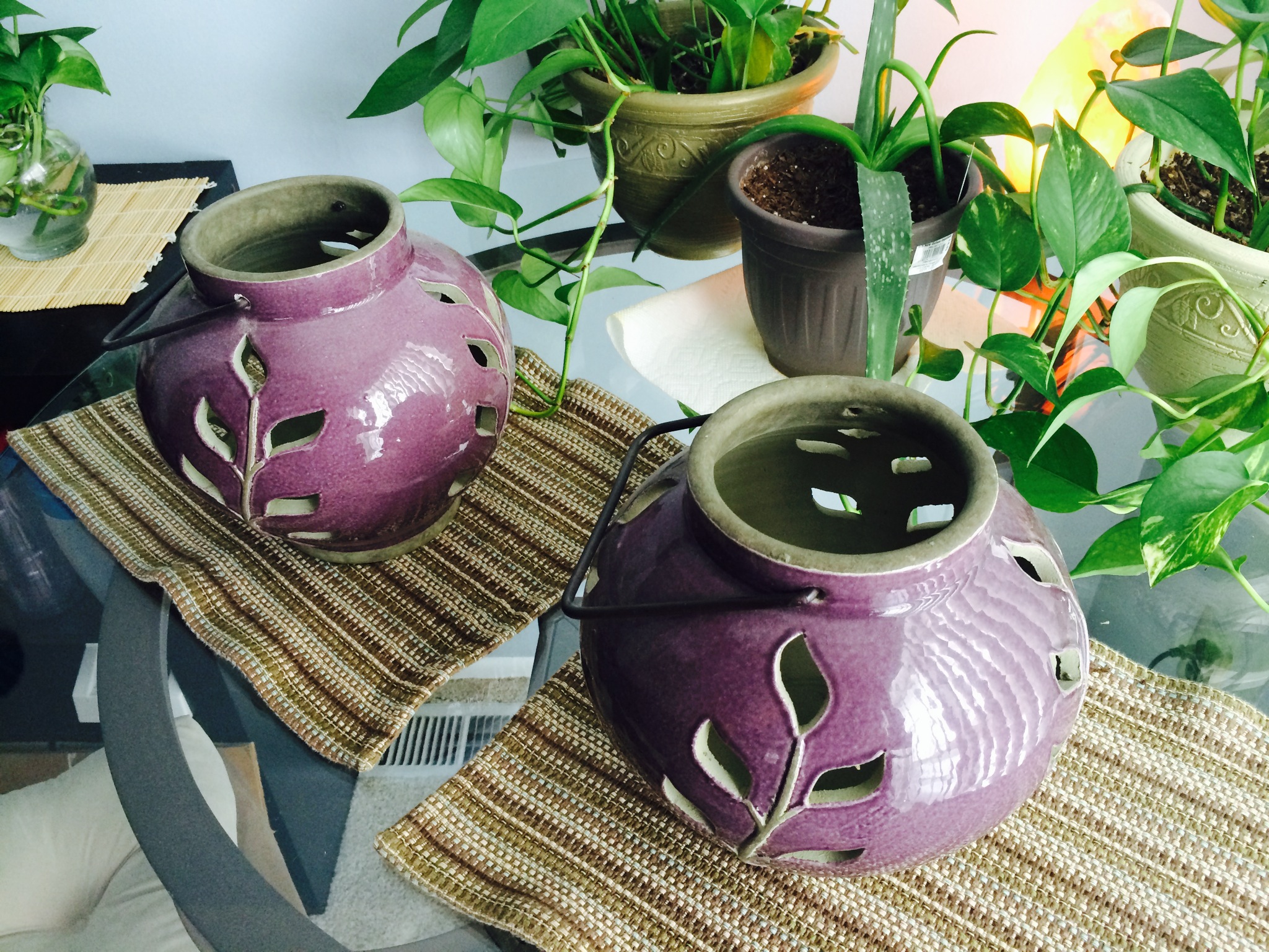 Clay lanterns (purple)