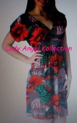 Silky Tropical Cross Over Floral print dress(BRAND NEW)