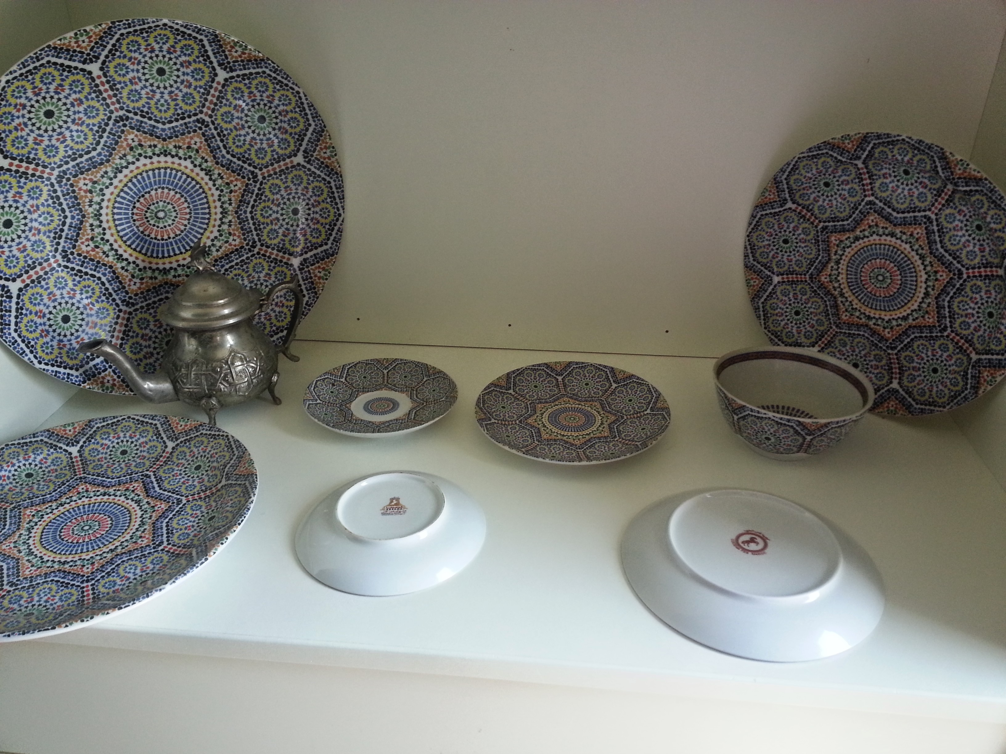 Moroccan Dishes, Cocema Fes Tile Mosaic Design
