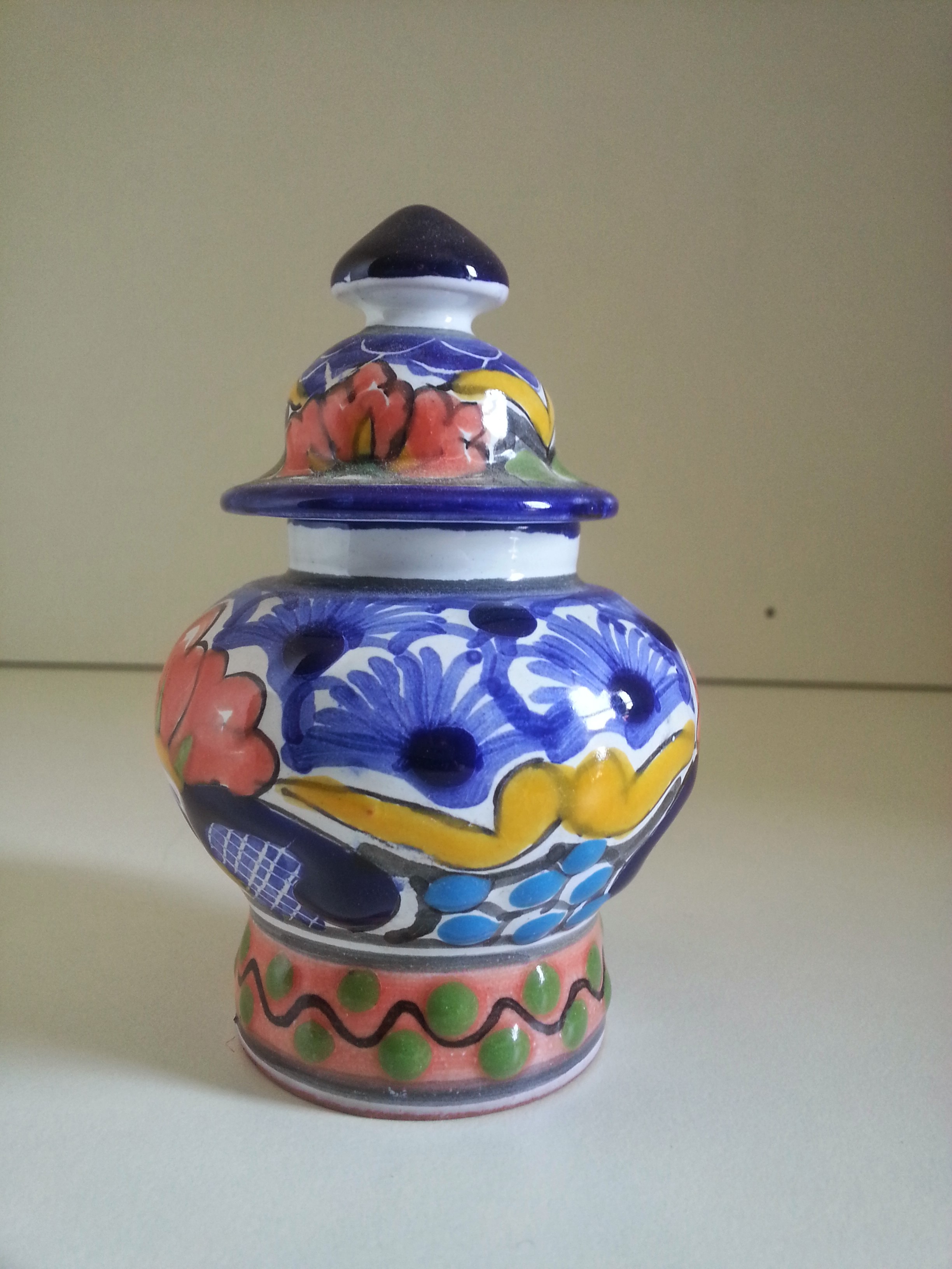 3\" hand-made pottery, Mexico