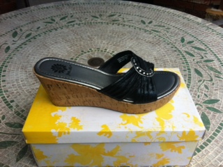 Yellow Box Wedge Sandals (Size 7 1/2)