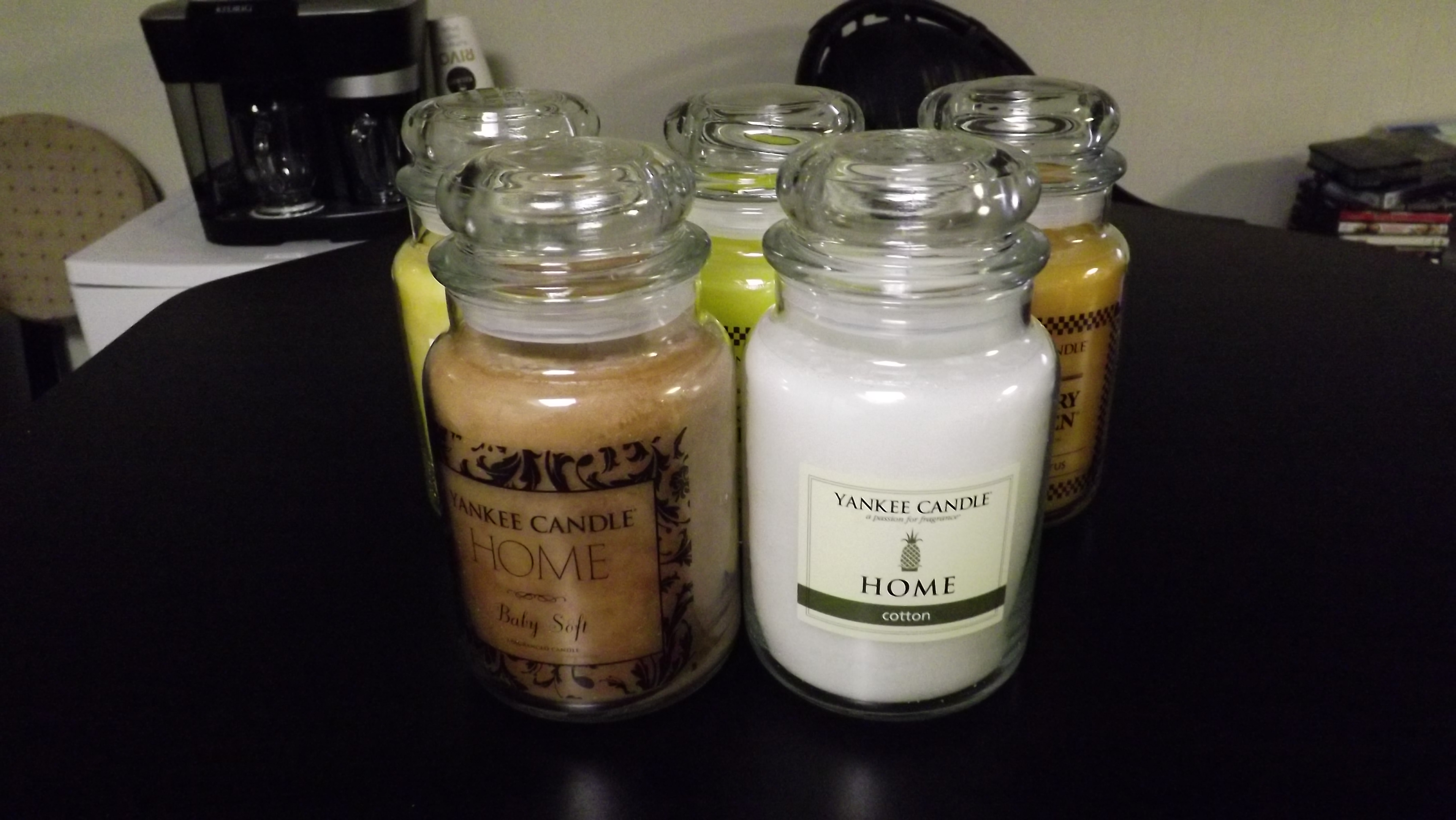 Yankee Candle Lot 5 22 oz jar candles Brand New!