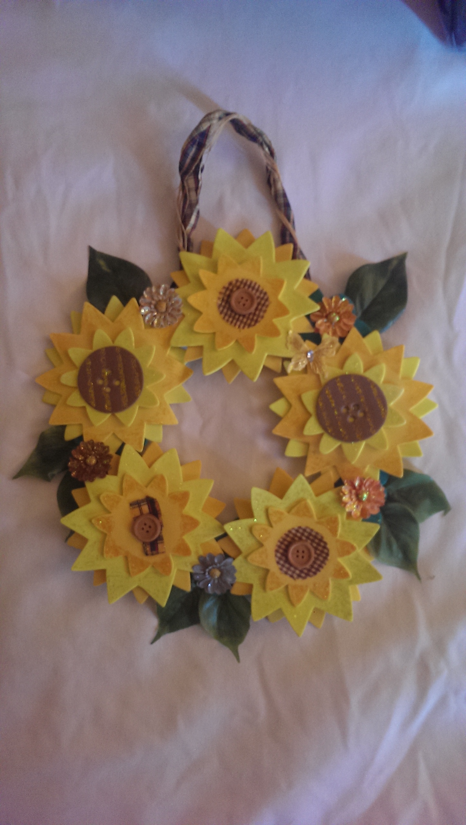 Handmade Sunflower Wreath