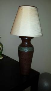Brown and Green Lamp