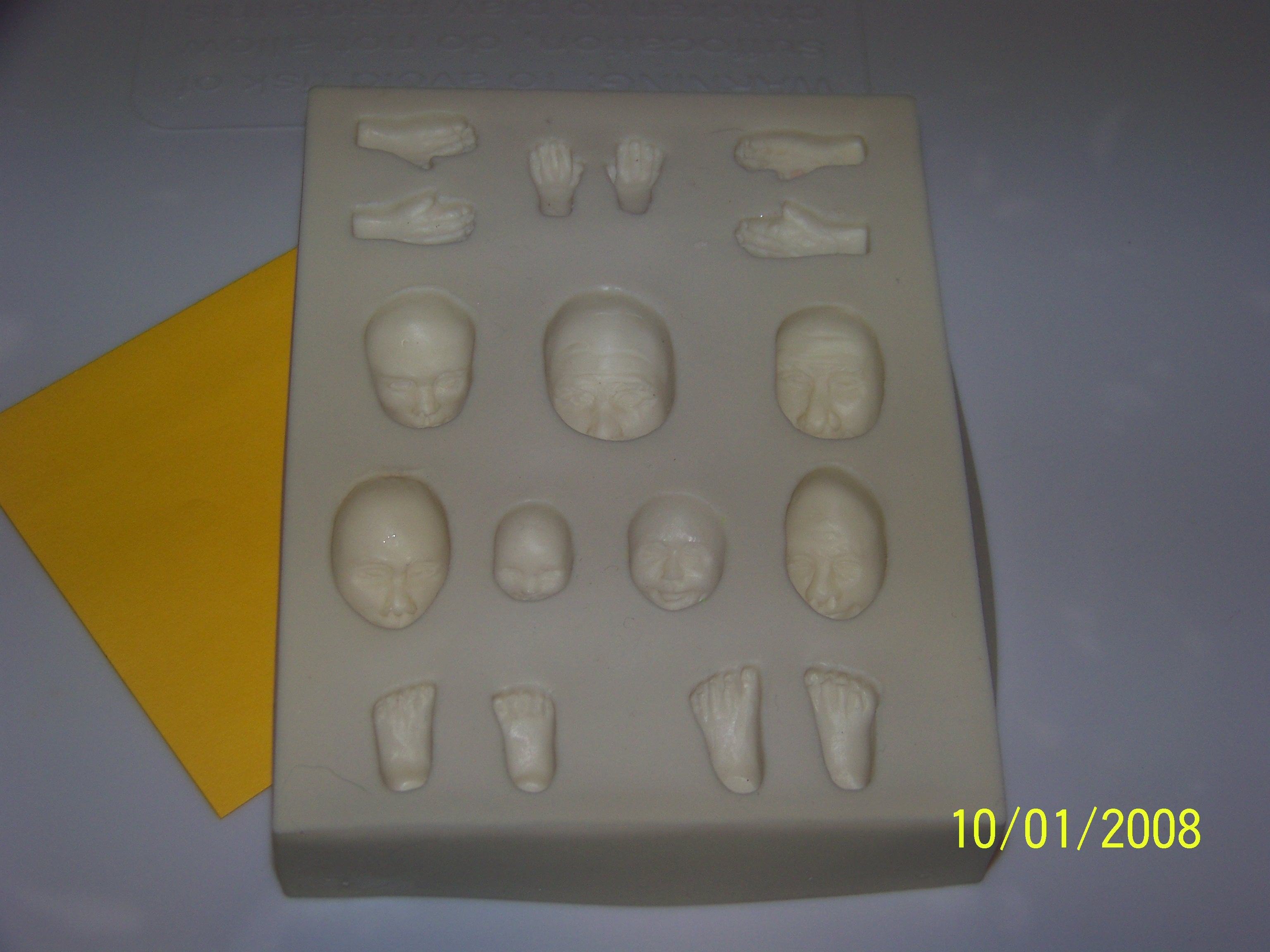 Polymer Clay Push Mold \"Faces, Hands and Feet\"