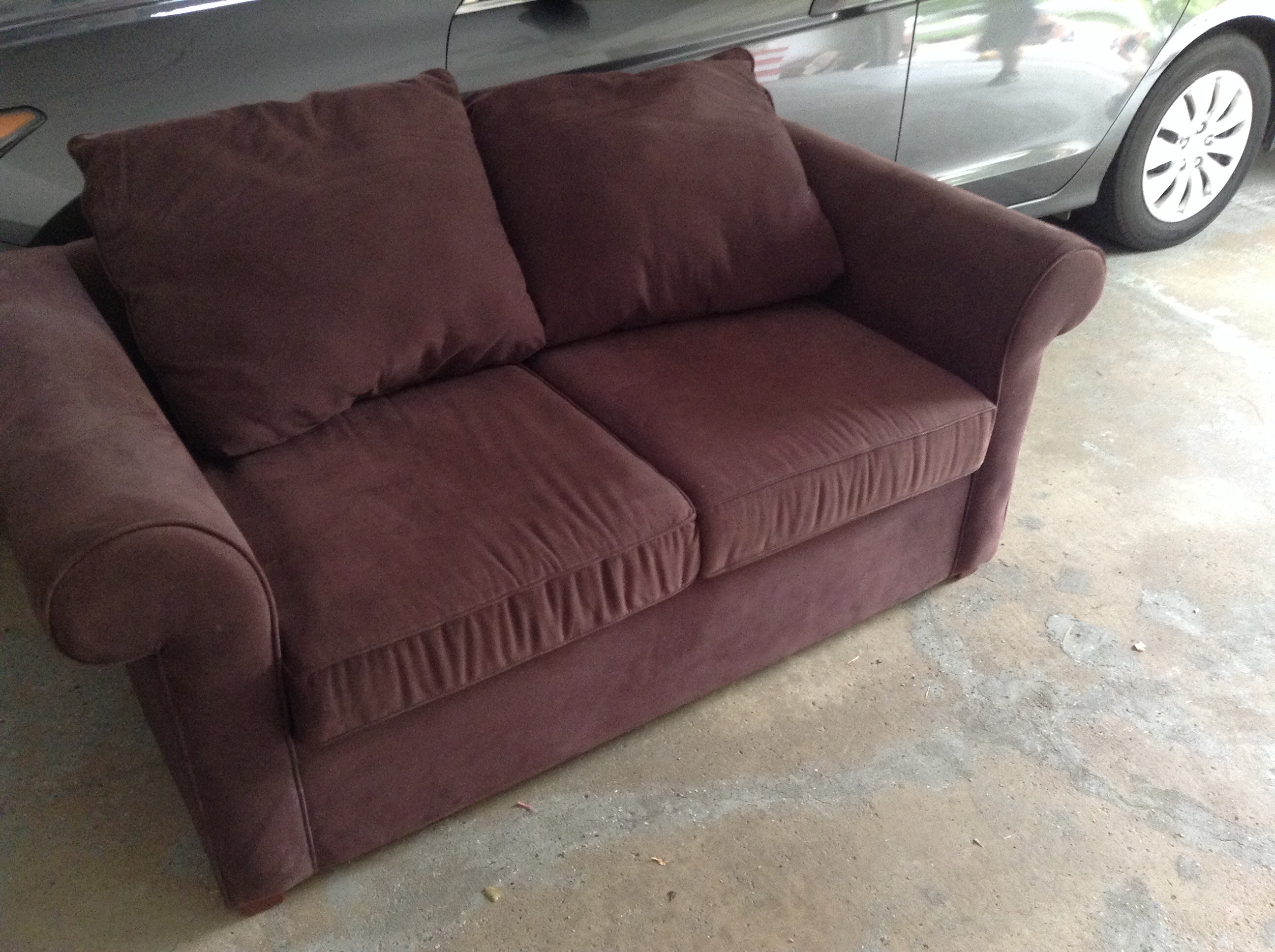 4\' brown sofa couch