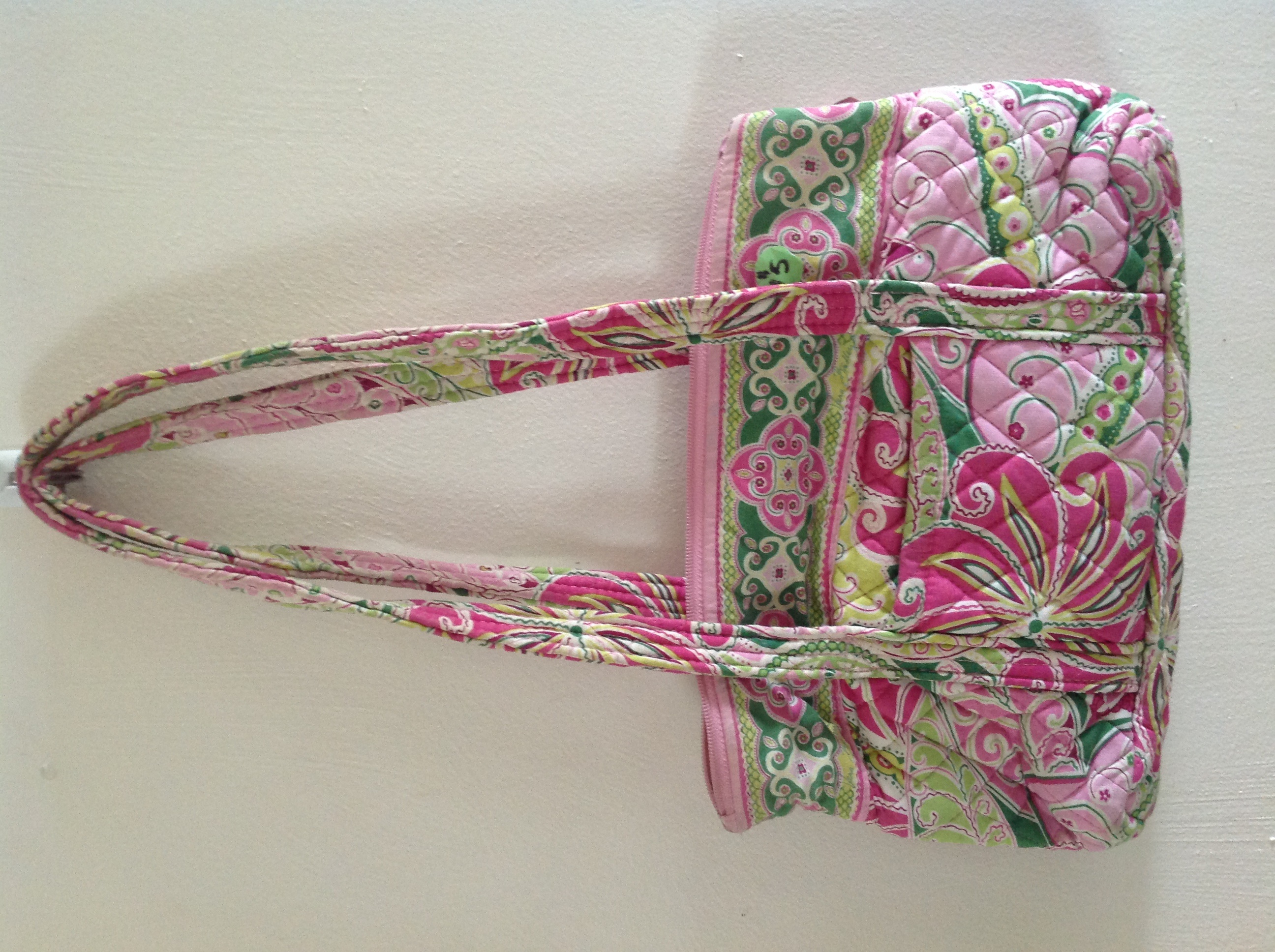 Pink and green Vera Bradley purse.