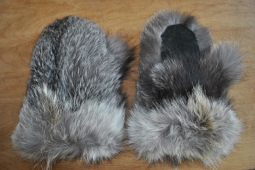 Silver Fox/Coyote Fur Mittens