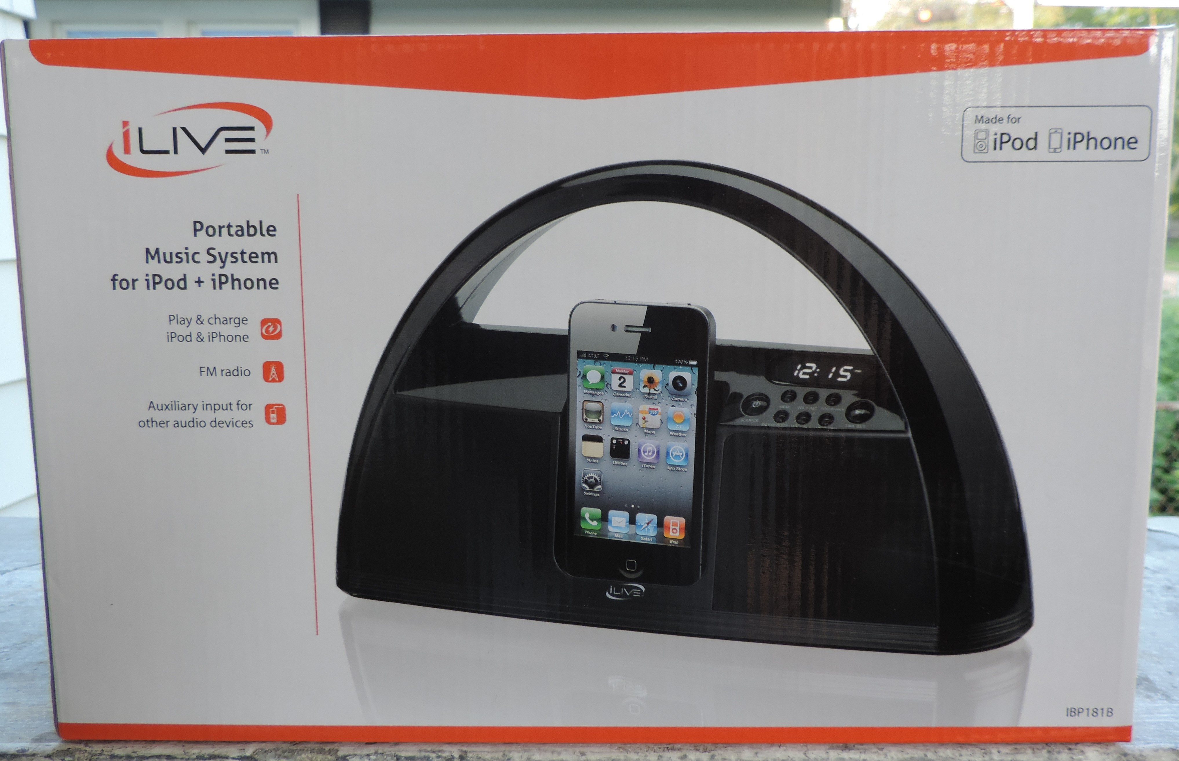 iLive Portable Music System for iPod + iPhone