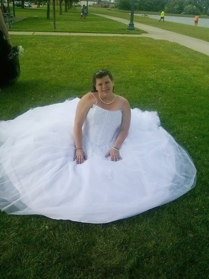 White princess style wedding dress for sale