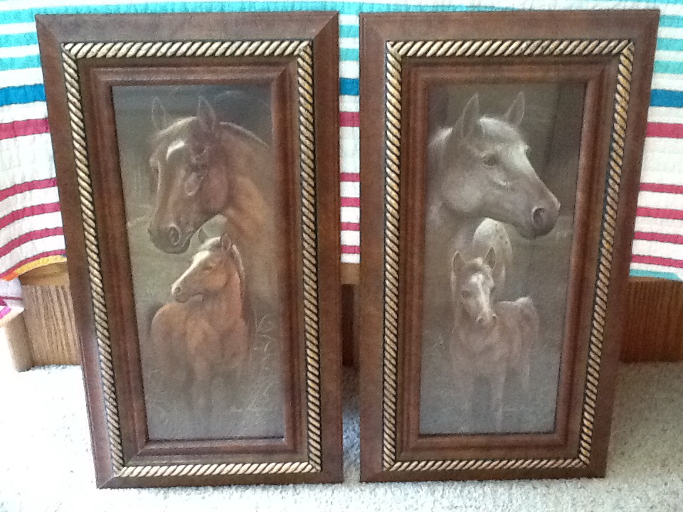 Pair of horse pictures
