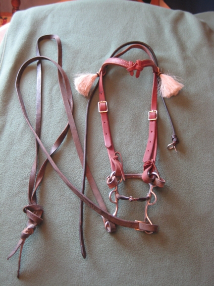 Leather Bridle with Decorative side tassles
