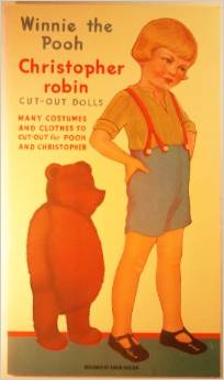 christopher robbins and winnie the pooh cut out paper dolls
