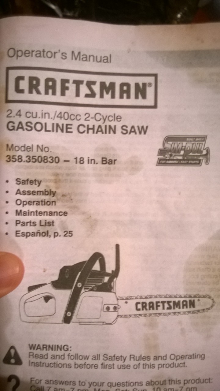 Sears Craftsman Chainsaw