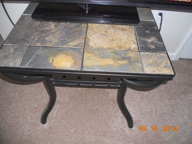 Wrought Iron Table w/tile top
