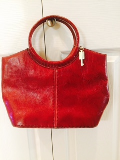 Fossil red leather purse