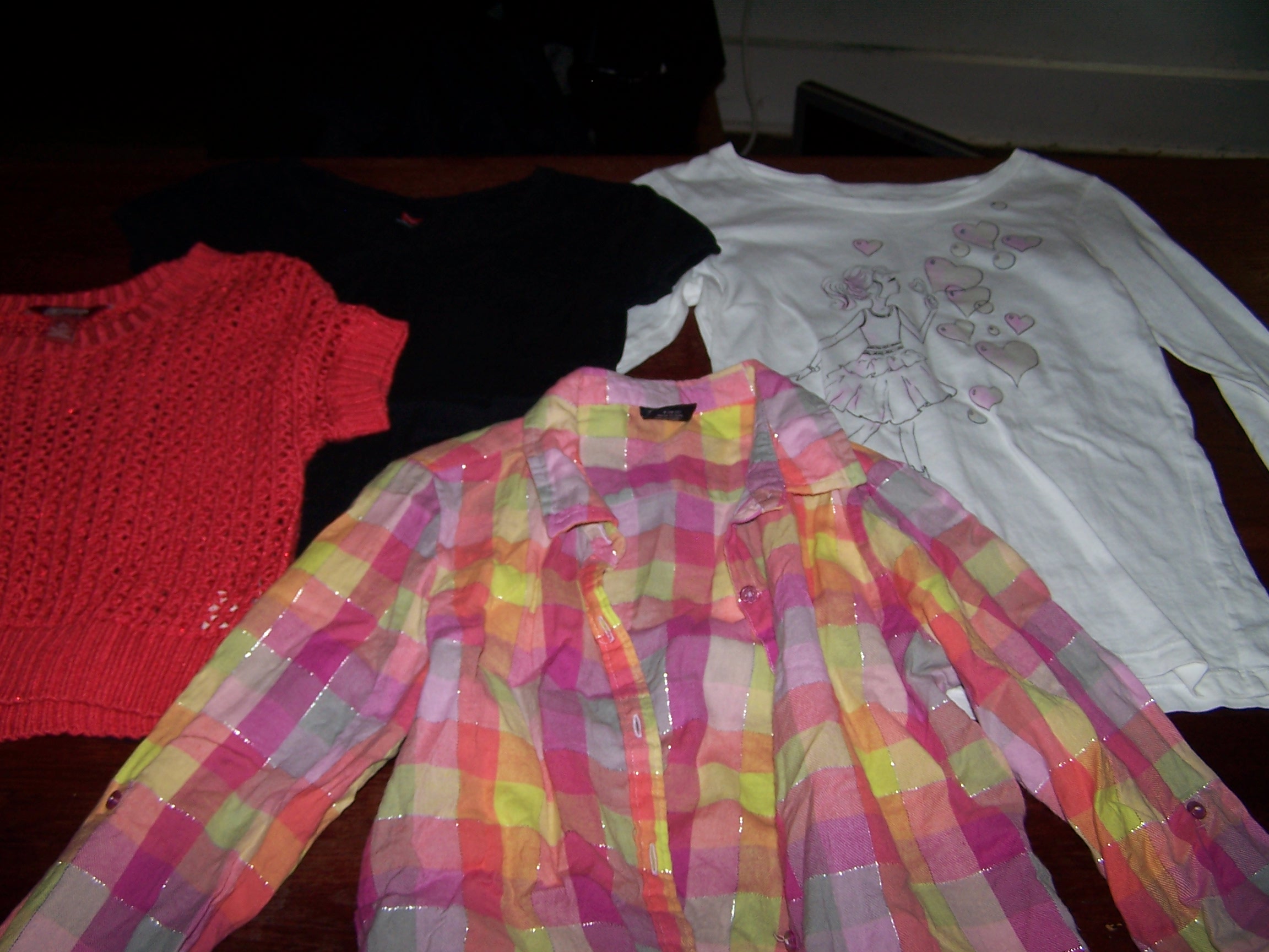 Seven (7) Girls Size 7-8 and Size 10-12 Shirts