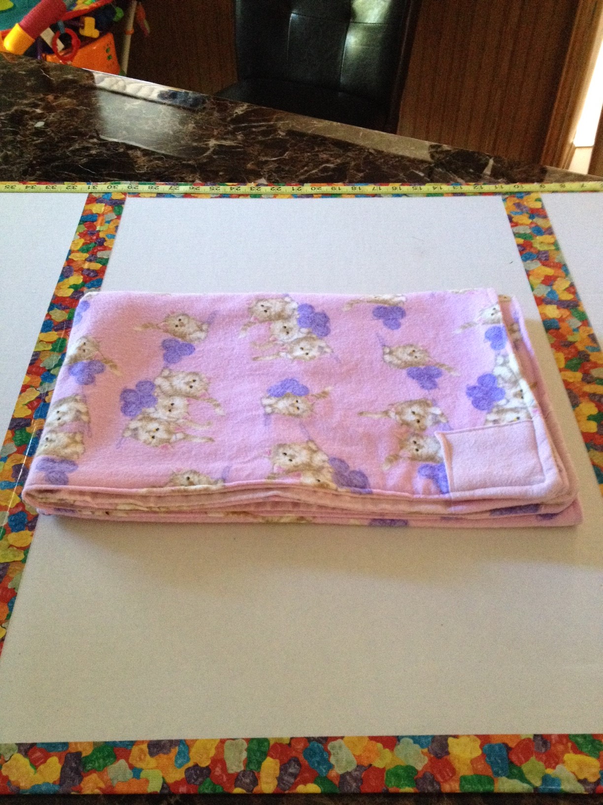 Pink Kitty Receiving Blanket
