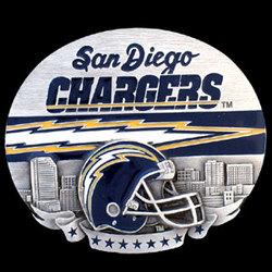 NFL Pewter Belt Buckle - San Diego Chargers