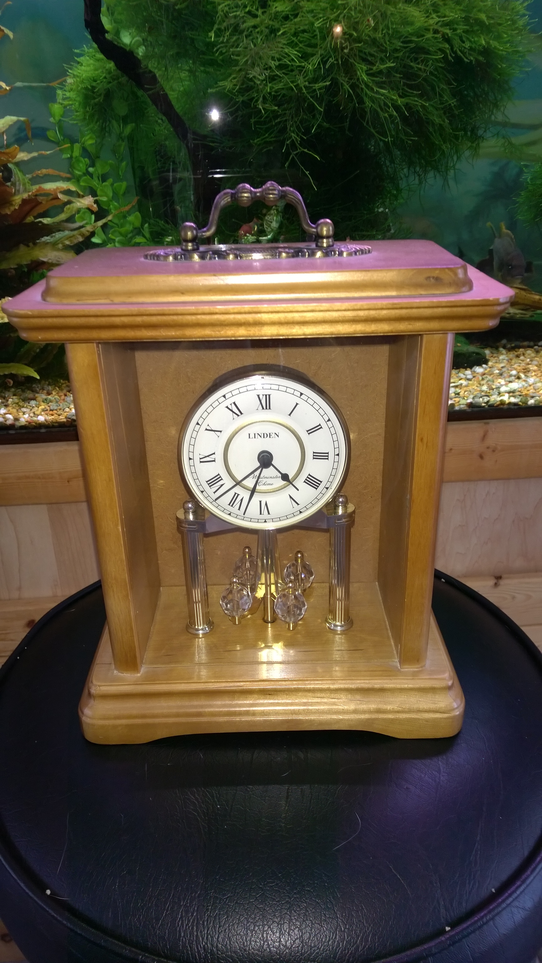 Linden Quartz Clock , Mantel ,Nice , Around 13\"  tall