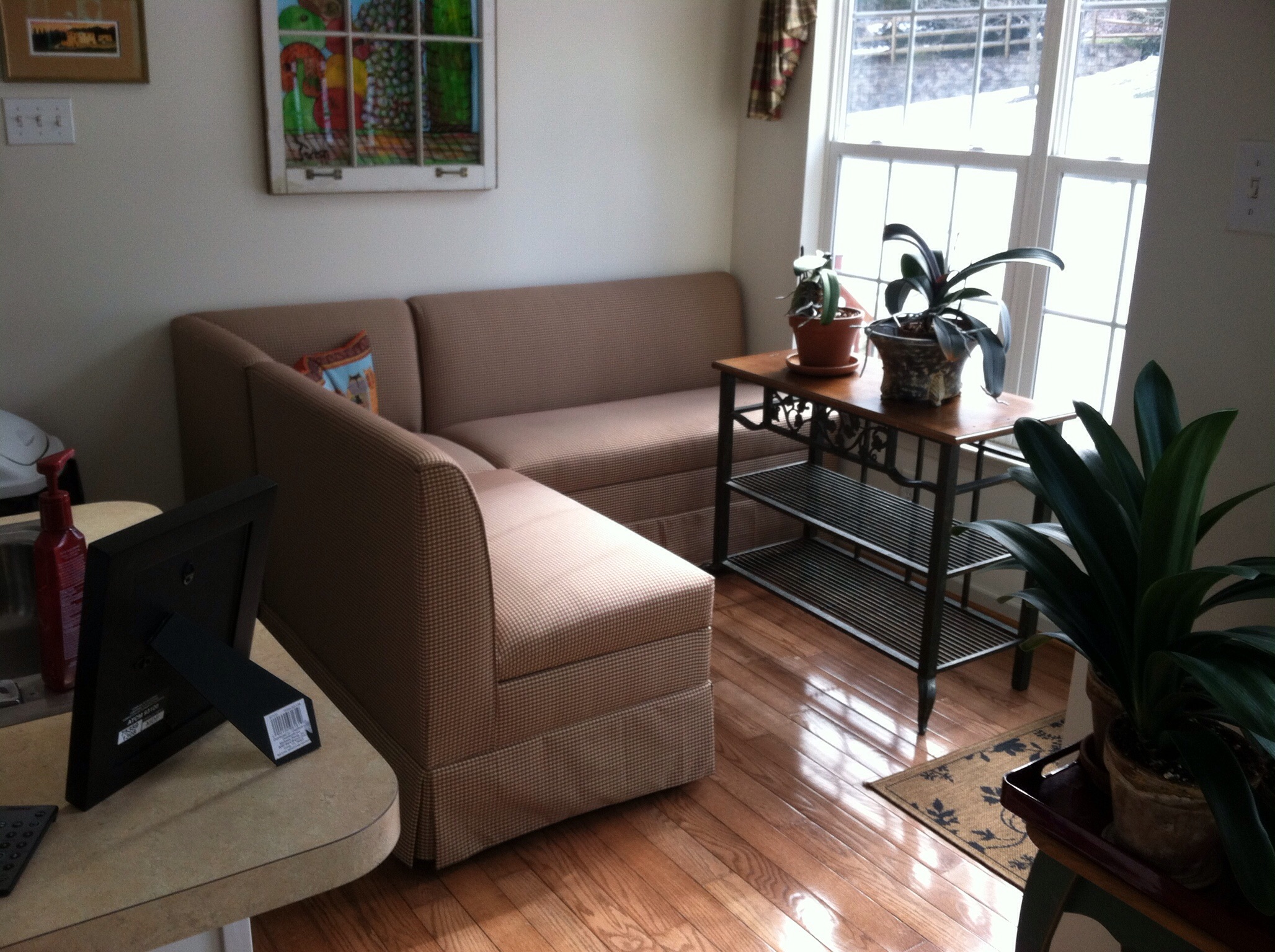 Custom made upholstered corner Bench seating