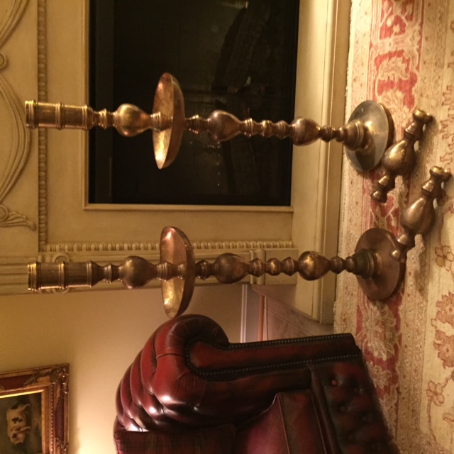 Hollywood Regency Brass Candlesticks - A Pair