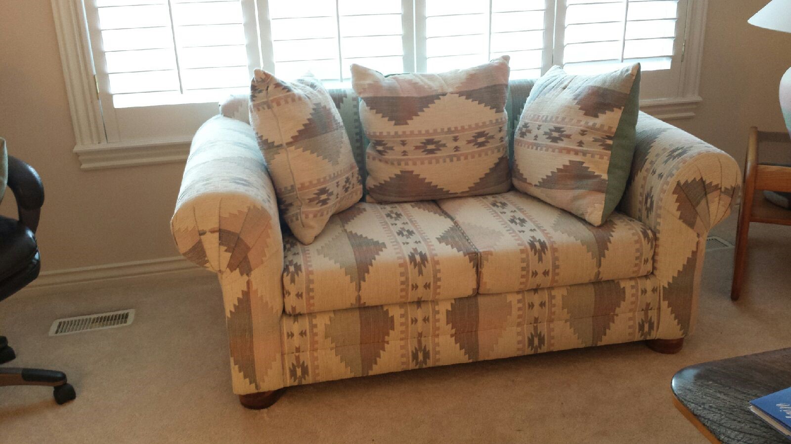 Custom Couch and matching love seat, like new