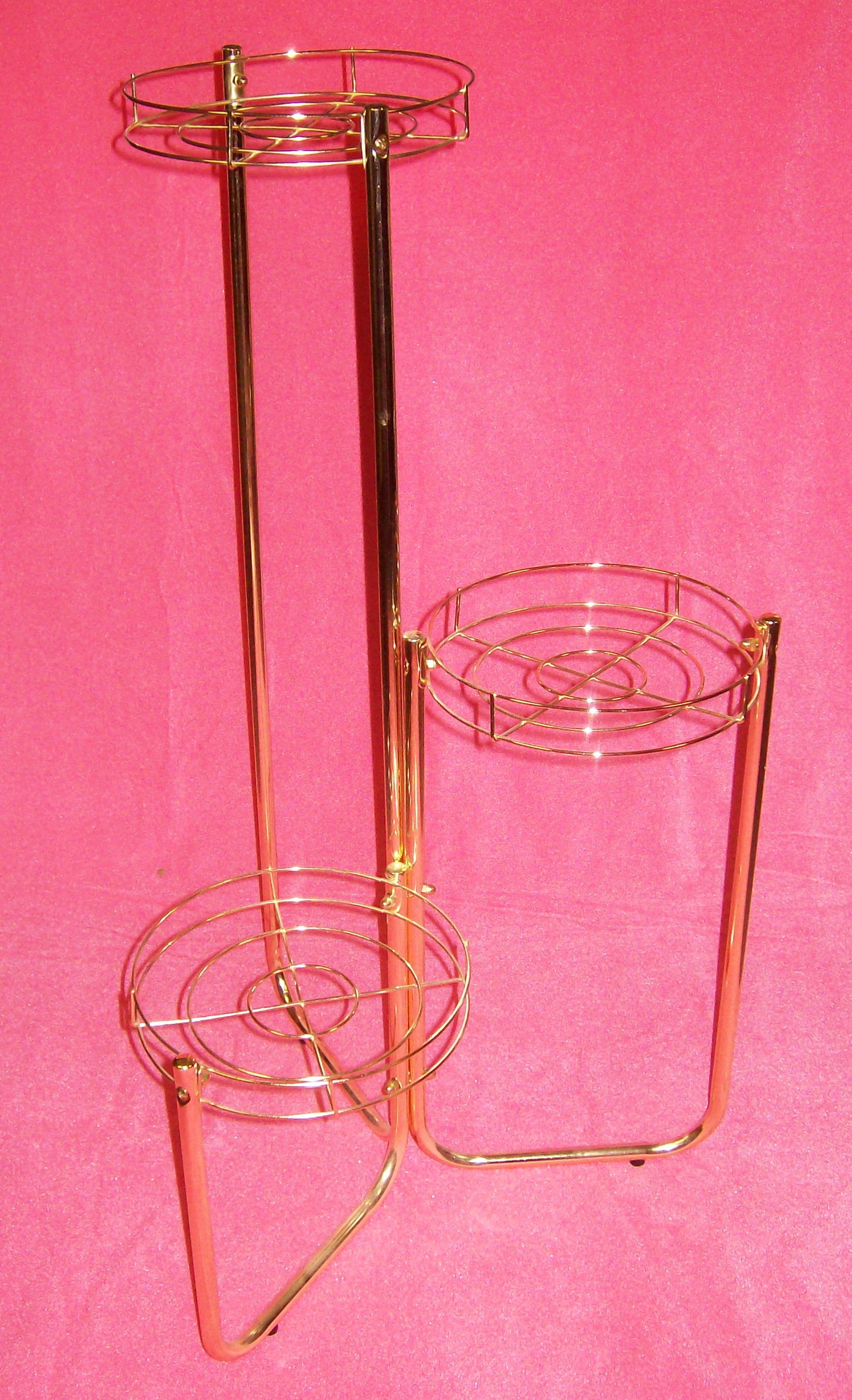 BRASS-PLATED PLANT STAND