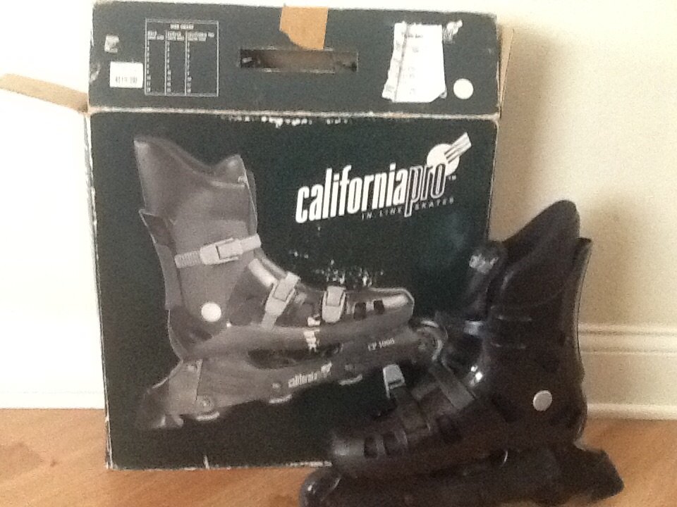 California Pro Inline Skates CP-1000 Mens Size 10. Metallic Black