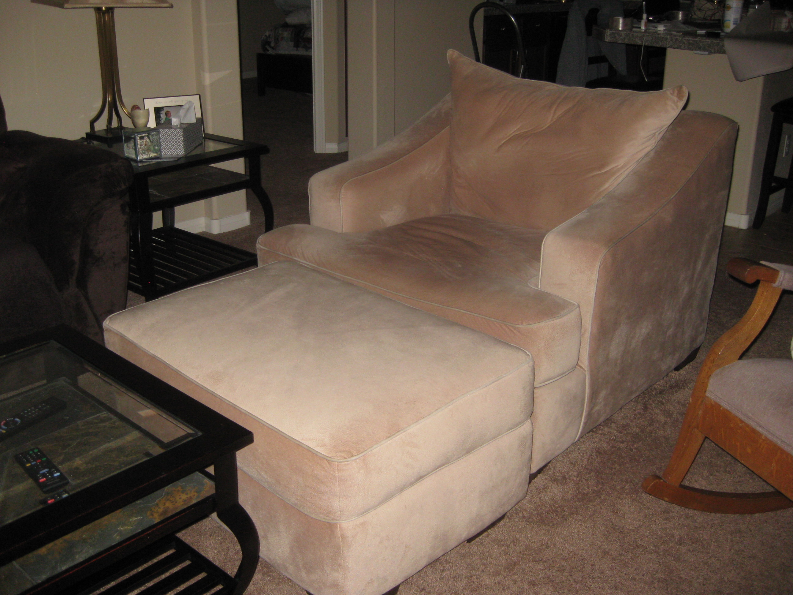 Oversize Chair and Ottoman