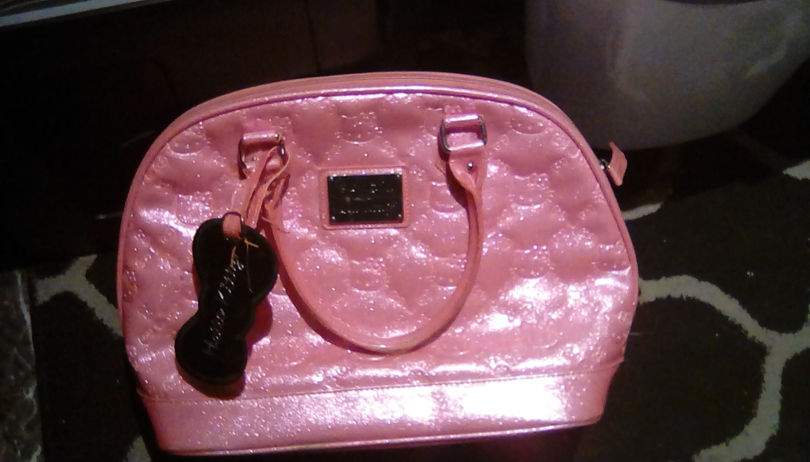 Hello Kitty Patent Leather Pink Monogramed Purse